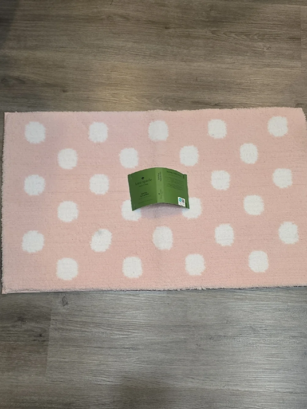 Kate Spade New York Pink and White Polka Dot Rug